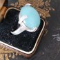 Antique Vintage Edwardian Very Heavy Moonstone 925 Silver Ring Size UK N, US 7