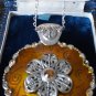 Antique Vintage Victorian Silver 800 Extra Large and Heavy Pendant on Chain.