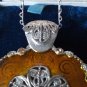 Antique Vintage Victorian Silver 800 Extra Large and Heavy Pendant on Chain.