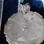 Antique Vintage Victorian Silver 800 Extra Large and Heavy Pendant on Chain.