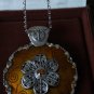 Antique Vintage Victorian Silver 800 Extra Large and Heavy Pendant on Chain.
