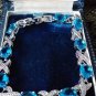 Vintage 1990 Sterling Silver 925 Blue Topaz and Zircon Bracelet 7.5 inch long.