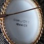 Vintage Genuine LIMOGES Hand Carved and Hand Painted Portrait Brooch - Very Old.