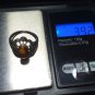 Antique Vintage 1920-s Sterling Silver Amber Marcasite Ring UK Size N, US 6 3/4