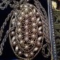 Antique Vintage Victorian Pearl Pewter Pendant & 18 inch Chain Very Heavy 32.71g