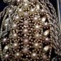 Antique Vintage Victorian Pearl Pewter Pendant & 18 inch Chain Very Heavy 32.71g