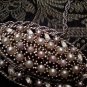 Antique Vintage Victorian Pearl Pewter Pendant & 18 inch Chain Very Heavy 32.71g
