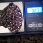 Antique Vintage Victorian Pearl Pewter Pendant & 18 inch Chain Very Heavy 32.71g