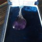 Vintage 1940-s Large Natural Amethyst Sterling Silver Chain - Heavy 9.60 grams.