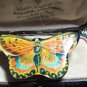 Vintage 1980-s Large Acrylic Colourful Almost Real Looking Butterfly - Very Rare