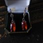 Antique Vintage Victorian Very Rare Earrings with Orange Spinnel Stone 4.23 g