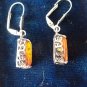 Antique Vintage Victorian Very Rare Earrings with Orange Spinnel Stone 4.23 g