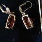 Antique Vintage Victorian Very Rare Earrings with Orange Spinnel Stone 4.23 g