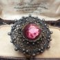 Antique Vintage Victorian 1880-s Pewter Brooch Quite Heavy 14.51 g -Beautiful!