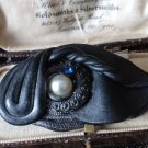 Vintage 1970-s Large Abstract Resin Black Brooch - Very Rare and Beautiful!