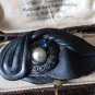 Vintage 1970-s Large Abstract Resin Black Brooch - Very Rare and Beautiful!
