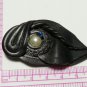 Vintage 1970-s Large Abstract Resin Black Brooch - Very Rare and Beautiful!