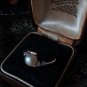 Vintage 1990-s Pearl and CZ Sterling Silver Ring Size UK N , US 6.75