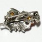 Vintage 1950-s Genuine SCOTTISH Thistle Signed Miracle Beautiful Orange Brooch.