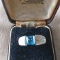 Antique Vintage 1945 Jens Johs Aagaard Aquamarine Silver Ring UK L 1/2, US 5 1/2