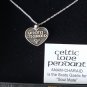 Vintage Celtic Love Silver Pendant on Chain - ANAM CHARAID in Original Box
