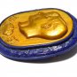 VINTAGE British Made 1937 Blue & Gold George VI & Elizabeth Coronation BROOCH