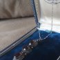 Antique Vintage Edwardian 925 Silver & Red Garnet Pendant & 16 inch Chain