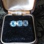 Vintage 1980-s Sterling Silver Aquamrine Ring UK Size P, US 7 1/2 - Beautiful!
