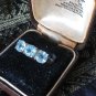 Vintage 1980-s Sterling Silver Aquamrine Ring UK Size P, US 7 1/2 - Beautiful!