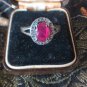 Antique Vintage 1930-s Natural Pink Zircon Ring Size UK 7, US O-Very Rare!!!