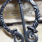 Antique Vintage 1900-s Celtic Pewter Tartan Pin Brooch - Large Heavy 20.04 grams
