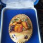 Vintage 1950-s Genuine Gold Edged Fine Bone China Fruit BROOCH in Original Box.