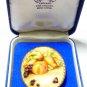 Vintage 1950-s Genuine Gold Edged Fine Bone China Fruit BROOCH in Original Box.