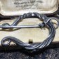 Antique Vintage 1900-s Celtic Pewter Tartan Pin Brooch - Large Heavy 21.35 grams
