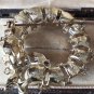 Vintage Large Signed Hollywood  Goldtone  Pearl & A/B Rhinestone Wreath BROOCH.