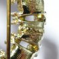 Vintage Large Signed Hollywood  Goldtone  Pearl & A/B Rhinestone Wreath BROOCH.