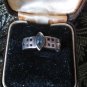 Antique Vintage 1920-sCeltic Sterling Silver Aquamrine Ring UK Size M, US 6 1/4