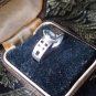 Antique Vintage 1920-sCeltic Sterling Silver Aquamrine Ring UK Size M, US 6 1/4
