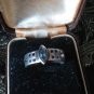 Antique Vintage 1920-sCeltic Sterling Silver Aquamrine Ring UK Size M, US 6 1/4