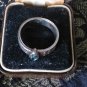 Antique Vintage 1920-sCeltic Sterling Silver Aquamrine Ring UK Size M, US 6 1/4