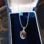 Antique Vintage Art Deco Silver Dolphin with Crystal Ball Chain Necklace - 8.49g
