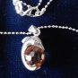 Antique Vintage Art Deco Silver Dolphin with Crystal Ball Chain Necklace - 8.49g