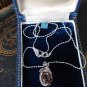 Antique Vintage Art Deco Silver Dolphin with Crystal Ball Chain Necklace - 8.49g