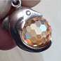 Antique Vintage Art Deco Silver Dolphin with Crystal Ball Chain Necklace - 8.49g