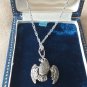 Antique Vintage 1910-s Old 925 Eagle Necklace. Hallmarked.