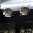 Vintage 1950-s SHELL Cufflinks in Original  Old Box- FREE SHIPPING!