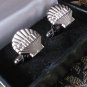 Vintage 1950-s SHELL Cufflinks in Original Old Box- FREE SHIPPING!