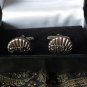 Vintage 1950-s SHELL Cufflinks in Original Old Box- FREE SHIPPING!
