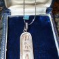 Antique Vintage 1900-s Egyptian Solid Silver 9 ct Gold Pendant on 16 inch Chain