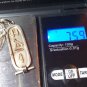 Antique Vintage 1900-s Egyptian Solid Silver 9 ct Gold Pendant on 16 inch Chain